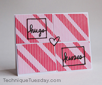 Kisses Pink Patches Card