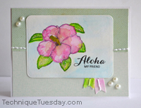 Aloha Hibiscus Card