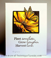 Butterfly Flower Card