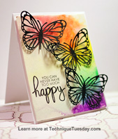 Rainbow Butterfly Card