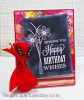 Chalkboard Flowers Card