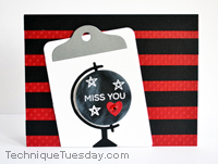 Chalkboard Globe Card