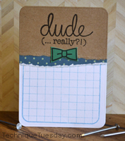 Dude Bowtie Card