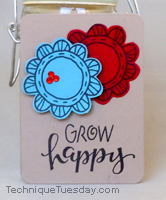 Grow Happy Flower Card