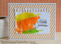 Chrysanthemum Happy Birthday Card