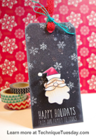 Happy Holidays Santa Tag