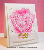 Heartfelt Thanks Pink Heart