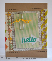 Hello Die Card
