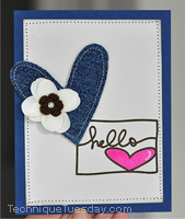 Hello Denim Card