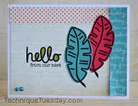Hello Feathers Card