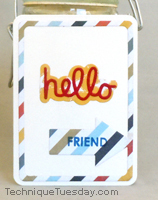 Hello Friend Arrow Card