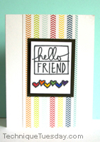 Rainbow Hello Friend Card