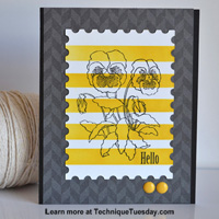 Hello Pansy Postage Card
