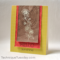 Hello Sunshine Woodgrain Card