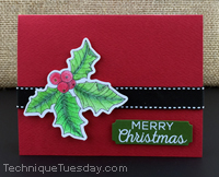 Holly Merry Christmas Card