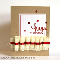 Hugs & Kisses Ribbon Card
