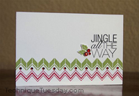 Jingle All The Way Chevrons Card