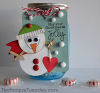 Jolly Snowman Jar