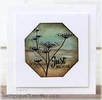 Just Because Painted Card