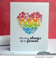 Lacy Rainbow Heart