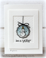Let It Snow Ornament Card