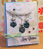 Merry Christmas Ornament Card