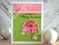 Merry Christmas Poinsettia Card
