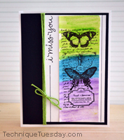 Miss You Butterflies Card