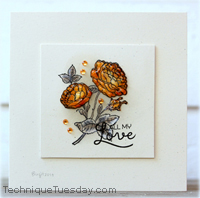 Orange Rose Card