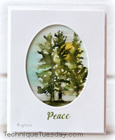 Oval Tree Card
