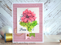 Watercolor Poinsettia Card
