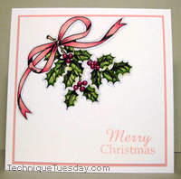 Pink Christmas Card