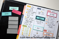 Planner Page with Rectangle Labels