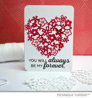 Red Lacy Heart Story Card