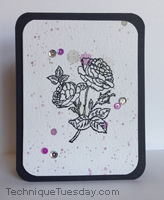 Rose Splatter Card