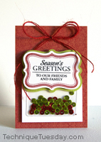 Season's Greetings Sequin Tag