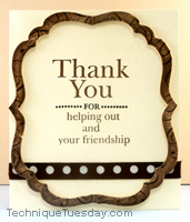 Thank You Frame Card