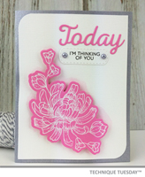 Today Flower Die Cut Card