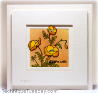 Warm Hello Poppy Card
