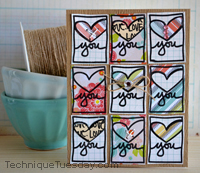 Love You Grid Card