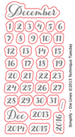 December Days - Digital Cut File