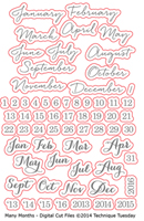 Many Months - Digital Cut Files