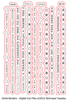 Smile Borders - Digital Cut Files