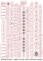 Birthday Borders - Digital Cut Files