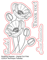 Budding Poppies - Digital Cut Files