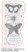 Butterfly Collage - Digital Cut Files