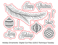 Holiday Ornaments - Digital Cut Files