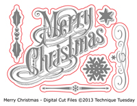 Merry Christmas - Digital Cut Files