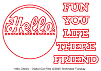Hello Circle - Digital Cut Files
