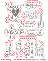 Hello Darling - Digital Cut Files